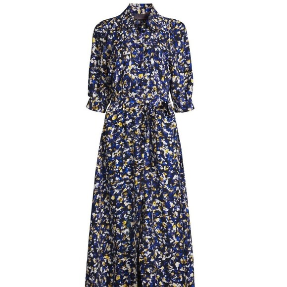 $485 Ginger and Smart Terrazzo Crepe Printed Silk Blend Shirt Dress Size 6 NWT - Picture 1 of 9